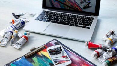 workplace, macbook, computer, digital, oil painting, technology, work, creative, digital, creative, creative, creative, creative, creative