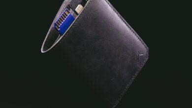 kaizen wallet, black leather wallet, slim wallet, crazy horse leather, minimalist wallet