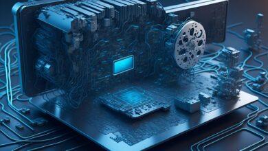 ai generated, chip, processor, computer, technology, gpu, cpu, computing, programming, coding, component, connected, network, internet, internet of things