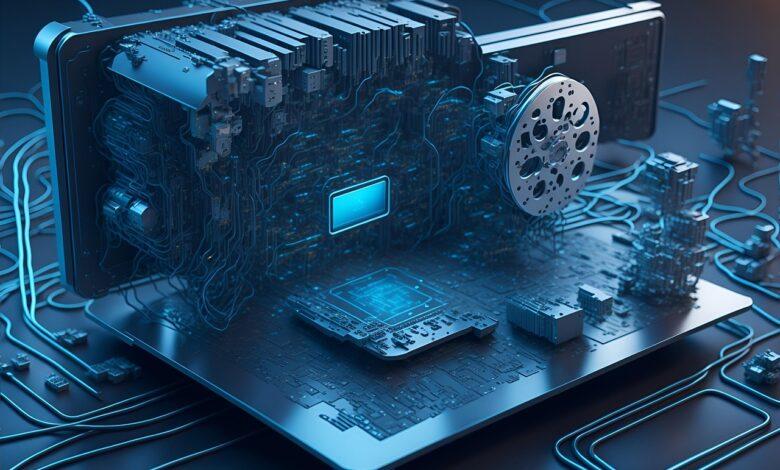 ai generated, chip, processor, computer, technology, gpu, cpu, computing, programming, coding, component, connected, network, internet, internet of things