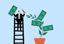 business man, investment, profit, gain, business, collect, money, plant, trim, nature, trimming, scissors, finance, success, growth, wealth, cash, rich, savings, income, earnings, accounting, cartoon, salary, payment, passive income