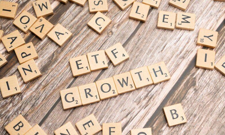 etf growth, tiles, letter tiles