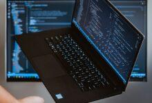 turned-on laptop computer