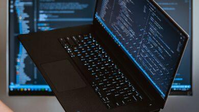 turned-on laptop computer