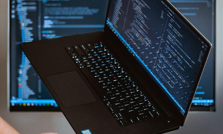 turned-on laptop computer