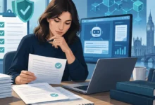 Crypto content freelancer using an AI workflow with source checks and a compliance checklist